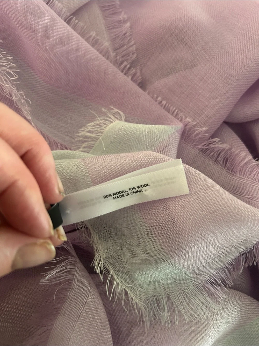 Talbots Light Lavender Wrap Shawl